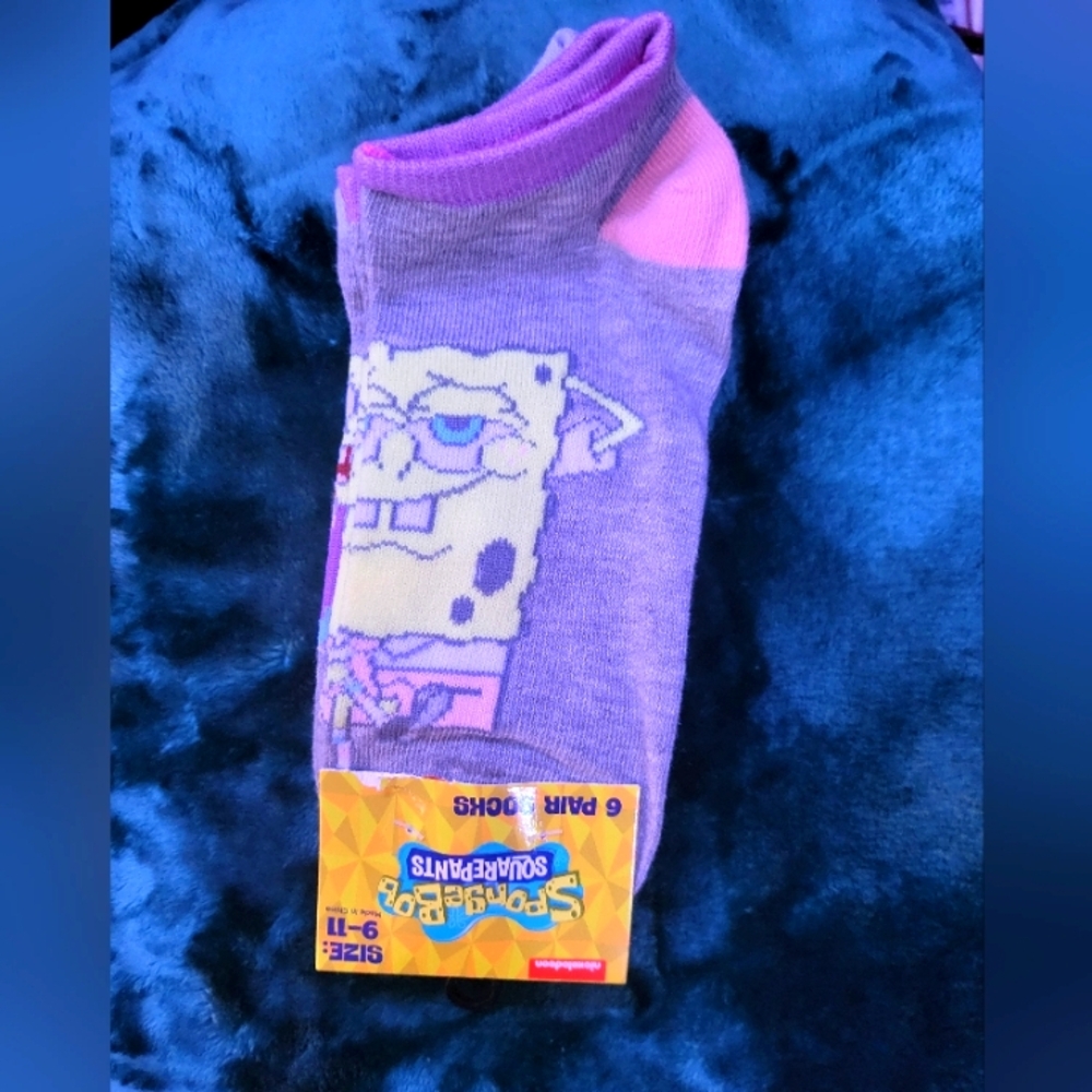 SpongeBob SquarePants Purple and Pink Socks